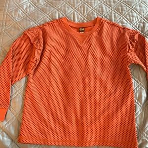 EUC Gira Tea Collection French Terry sweatshirt with ruffles